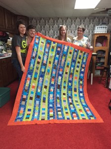 We made a quilt top!